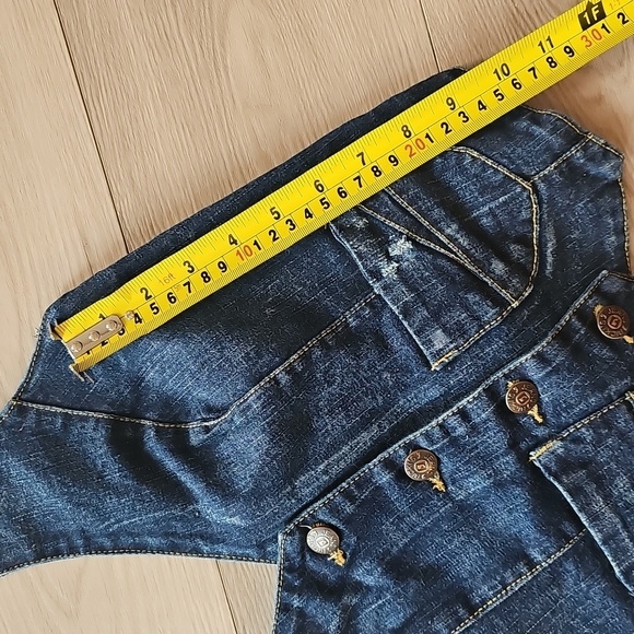 Reitmans Western Denim Halter Crop Top Vest Shirt, XS - Picture 8 of 12